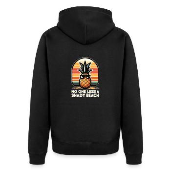 No One Likes a Shady beach Pinapple Retro - Unisex Premium Organic Zip Hoodie - black - Back - Nico (187cm)