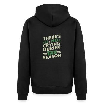 Saison des impôts Comptabilité Pas de pleurs pendant la saison des impôts - Veste à capuche bio Premium Unisexe - noir - Dos - Nico (187cm)