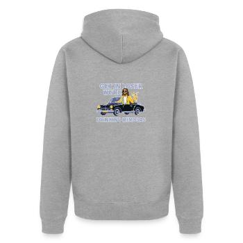 Lustige Mimosenliebhaber Bekommen In Loser - Unisex Premium Bio Zip Hoodie - Grau meliert - Hinten - Nico (187cm)