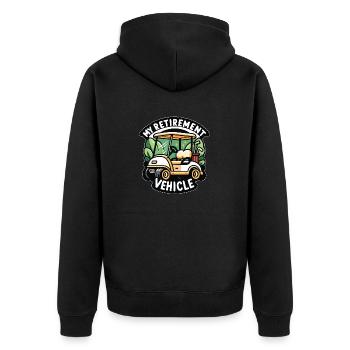 Ma voiturette de golf pour véhicule de retraite Maman Papa Golfeur - Veste à capuche bio Premium Unisexe - noir - Dos - Nico (187cm)
