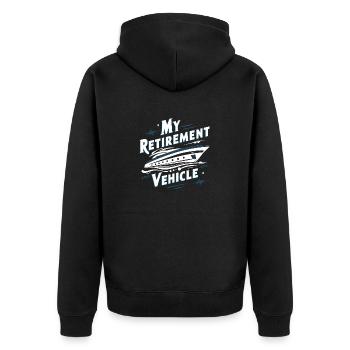 Mon Véhicule De Retraite Yacht Maman Papa Expédition - Veste à capuche bio Premium Unisexe - noir - Dos - Nico (187cm)