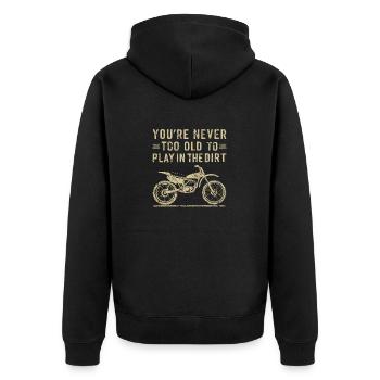 Jouez dans le Dirt Bike Motocross Hommes et Garçons - Veste à capuche bio Premium Unisexe - noir - Dos - Nico (187cm)