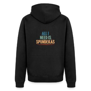 Spundekäs Mayence Cuisine dialectale Meenz - Veste à capuche bio Premium Unisexe - noir - Dos - Nico (187cm)