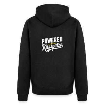 Swabia Cheese Spätzle Dialect Swabian Food - Unisex Premium Organic Zip Hoodie - black - Back - Nico (187cm)