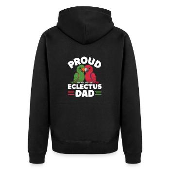 Lustiger Eclectus-Papagei sagt Vogelbesitzer Haustier - Unisex Premium Bio Zip Hoodie - Schwarz - Hinten - Nico (187cm)