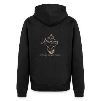 Les Marches de l'Entre-Sambre-et-Meuse - Veste à capuche bio Premium Unisexe - noir - Dos - Nico (187cm)