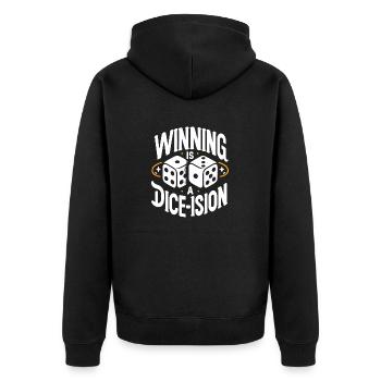 Board Game Geeks funny saying Dice Roll Pun - Unisex Premium Organic Zip Hoodie - black - Back - Nico (187cm)