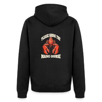 Drôle d’amateur de homard Jeu de mots Fruits de mer Maine Gourmand - Veste à capuche bio Premium Unisexe - noir - Dos - Nico (187cm)