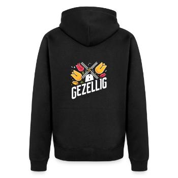 Gezellig Holland Dutch Tulip Netherlands - Veste à capuche bio Premium Unisexe - noir - Dos - Nico (187cm)