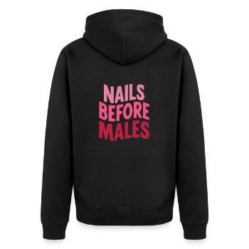 Nail before Males Nail Tech Nail Tech esthéticienne J - Veste à capuche bio Premium Unisexe - noir - Dos - Nico (187cm)