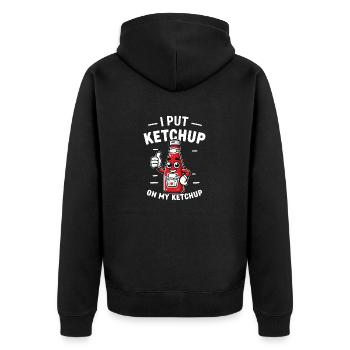 J’ai mis du ketchup sur ma bouteille de ketchup Funny Sauce Ent - Veste à capuche bio Premium Unisexe - noir - Dos - Nico (187cm)