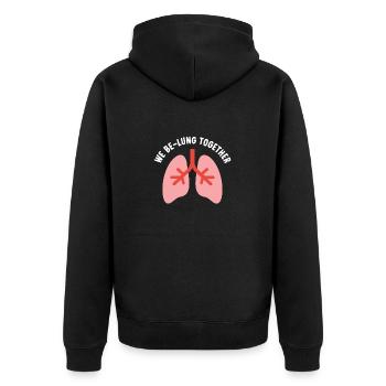 We be-lung together Belong together valentines day - Unisex Premium Organic Zip Hoodie - black - Back - Nico (187cm)