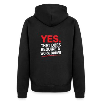 , cela nécessite un ordre de travail Humour de bureau informatique - Veste à capuche bio Premium Unisexe - noir - Dos - Nico (187cm)
