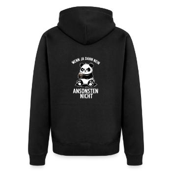 If so, then no otherwise not Panda Bear No B - Unisex Premium Organic Zip Hoodie - black - Back - Nico (187cm)