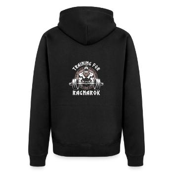 Entraînement pour Ragnarok Humour Viking Gym - Veste à capuche bio Premium Unisexe - noir - Dos - Nico (187cm)