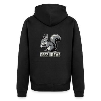 Deez Brews Funny Squirrel Coffee Lover Pun - Veste à capuche bio Premium Unisexe - noir - Dos - Nico (187cm)