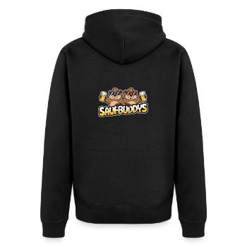 Saufbuddy Saufbuddies Saufen Bier Alkohol Fête Bie - Veste à capuche bio Premium Unisexe - noir - Dos - Nico (187cm)