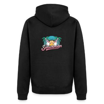 Nurse Girlfriend Drinking Beer Alcohol Party E - Unisex Premium Organic Zip Hoodie - black - Back - Nico (187cm)