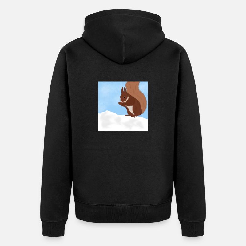 Écureuil - Veste à capuche bio Premium Unisexe - noir