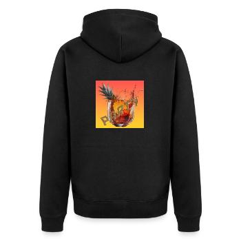 Exotische Cocktails, its Party-time - Unisex Premium Bio Zip Hoodie - Schwarz - Hinten - Nico (187cm)