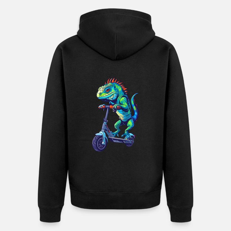 Iguane Scooter - Veste à capuche bio Premium Unisexe - noir