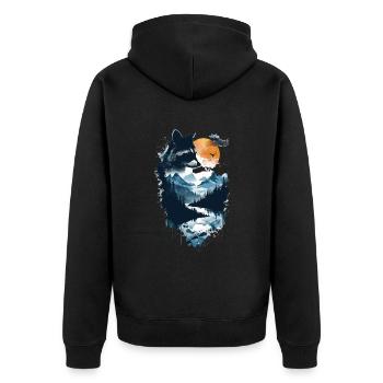 Raton laveur - Veste à capuche bio Premium Unisexe - noir - Dos - Nico (187cm)