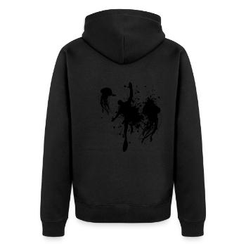 Free Dive Tauchen Diver Scuba Diver Scuba Taucher - Unisex Premium Bio Zip Hoodie - Schwarz - Hinten - Nico (187cm)