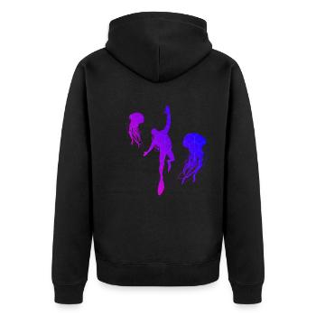 Scuba Divers Scuba Diving Ladies Scuba Diver - Unisex Premium Organic Zip Hoodie - black - Back - Nico (187cm)