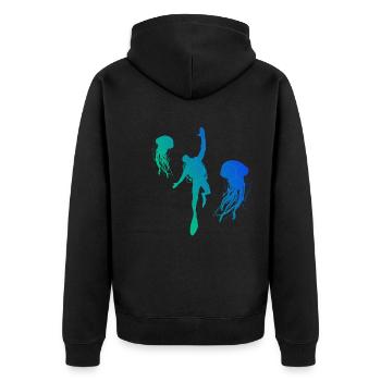 Plongée Scuba Diver Tauchen Scuba Tauchen - Veste à capuche bio Premium Unisexe - noir - Dos - Nico (187cm)
