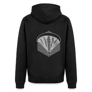 Paragliding Men Paraglider Women - Unisex Premium Organic Zip Hoodie - black - Back - Nico (187cm)