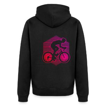 Vélo de route Vélo de route Vélo de route Vélo de route Femmes - Veste à capuche bio Premium Unisexe - noir - Dos - Nico (187cm)