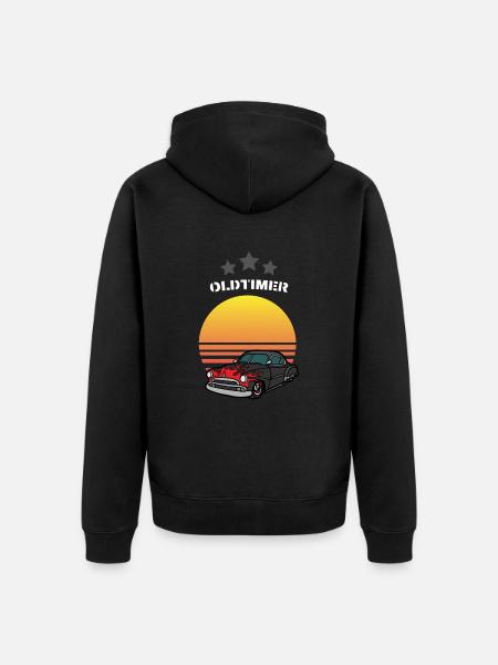 Oldtimer - Unisex Premium Bio Zip Hoodie - Schwarz