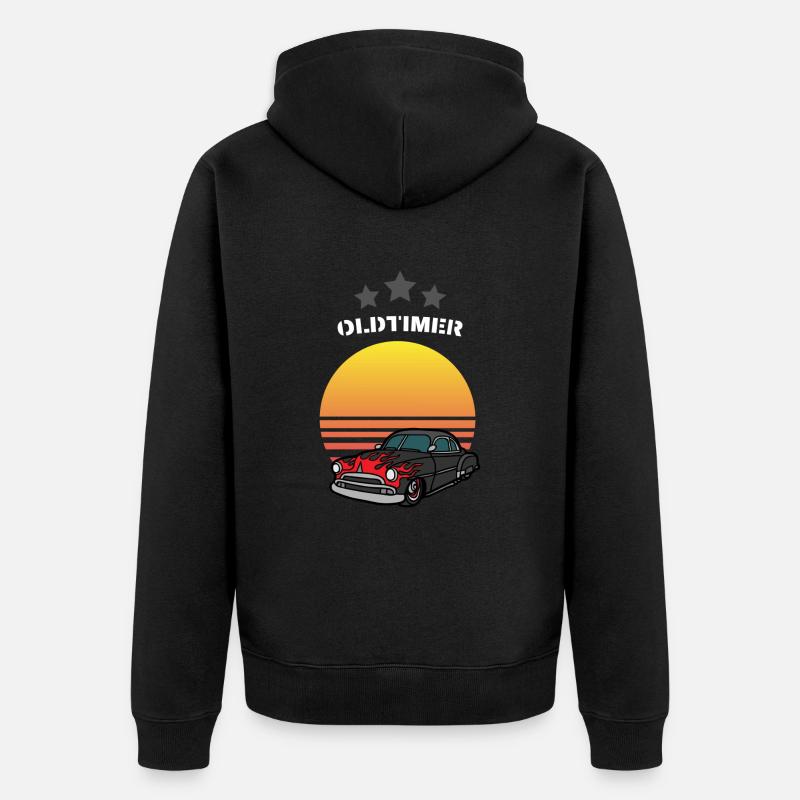 Oldtimer - Unisex Premium Bio Zip Hoodie - Schwarz