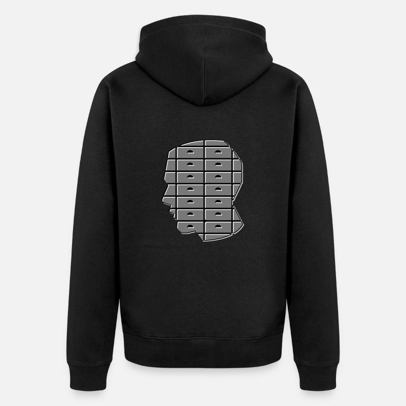 Arrêtez de catégoriser ! - Veste à capuche bio Premium Unisexe - noir