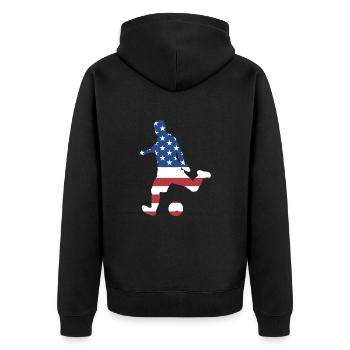 Sport Us Flag Futsal - Veste à capuche bio Premium Unisexe - noir - Dos - Nico (187cm)