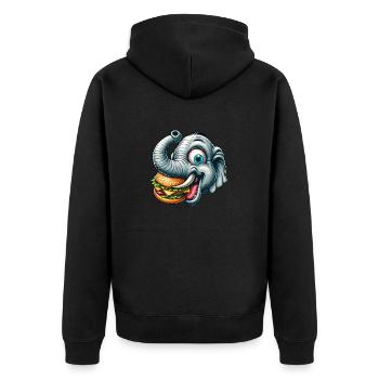 Elephant Burger Hamburger Restauration rapide - Veste à capuche bio Premium Unisexe - noir - Dos - Nico (187cm)