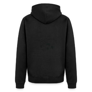 Je peux pas j'ai tondeuse - Veste à capuche bio Premium Unisexe - noir - Dos - Nico (187cm)