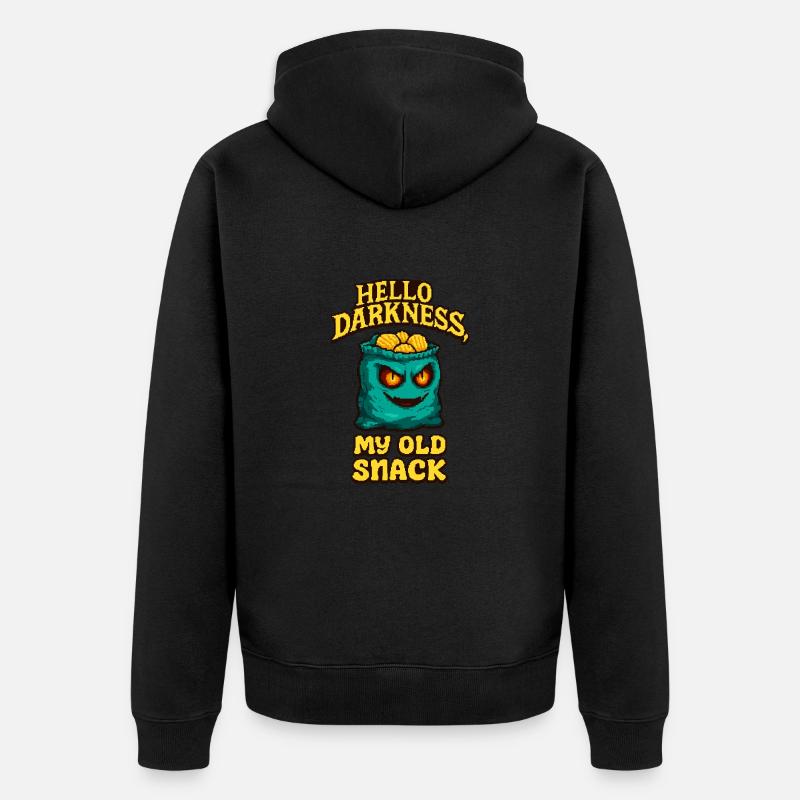 Hello Darkness – Ma vieille collation - Veste à capuche bio Premium Unisexe - noir