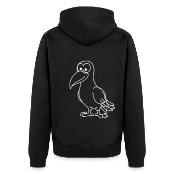 Corbeau Comic Animal - Veste à capuche bio Premium Unisexe - noir - Dos - Nico (187cm)