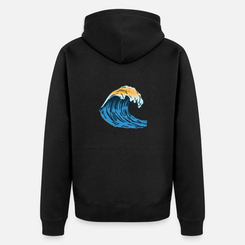 Belle vague - Veste à capuche bio Premium Unisexe - noir