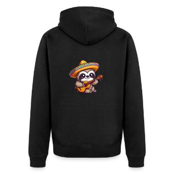 Cinco de Mayo Paresseux Mariachi - Veste à capuche bio Premium Unisexe - noir - Dos - Nico (187cm)