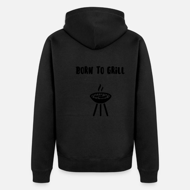 Born to grill - Veste à capuche bio Premium Unisexe - noir