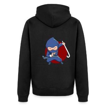 Hockey sur gazon Ninja Défenseur Joueur marquant Goalkee - Veste à capuche bio Premium Unisexe - noir - Dos - Nico (187cm)