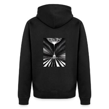 Birth of a Star Space Stars Solar System - Unisex Premium Organic Zip Hoodie - black - Back - Nico (187cm)