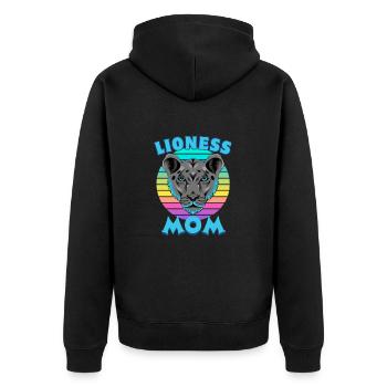 Lion Mère Fête des Mères Maman - Veste à capuche bio Premium Unisexe - noir - Dos - Nico (187cm)