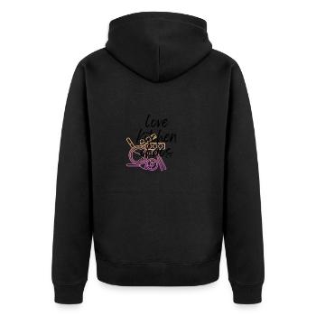 Chaos de cuisine - Veste à capuche bio Premium Unisexe - noir - Dos - Nico (187cm)
