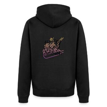 La cuisine est ma passion! - Veste à capuche bio Premium Unisexe - noir - Dos - Nico (187cm)
