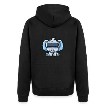 Éléphant VR Réalité Virtuelle Gamer Gamer Mignon - Veste à capuche bio Premium Unisexe - noir - Dos - Nico (187cm)