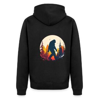 Sasquatch Mythe Yeti Cadeau Coloré Bigfoot - Veste à capuche bio Premium Unisexe - noir - Dos - Nico (187cm)