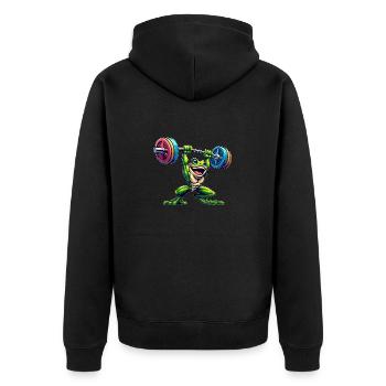 Entraînement d’haltères Frog Toad - Veste à capuche bio Premium Unisexe - noir - Dos - Nico (187cm)